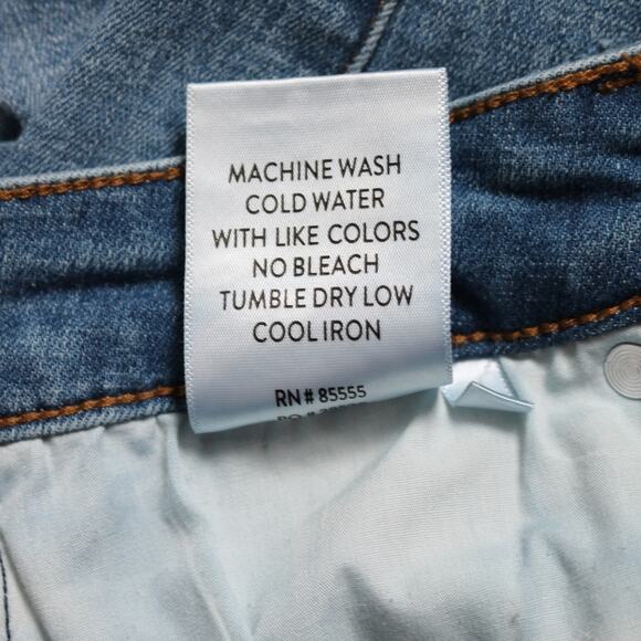 Cosmic Blue Love High Rise Distressed Ankle Skinny Jeans Frayed Hem Size 28P - Picture 10 of 12